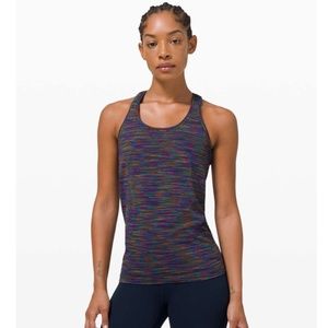 4 / NWOT Lululemon Swiftly Tech Racerback 2.0 *Love Black / Rainbow